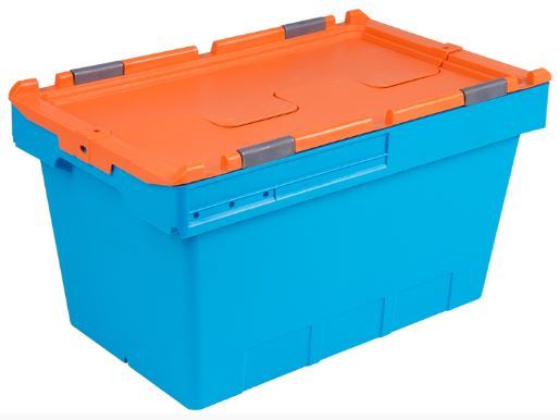 49x30x26 Nestable Container with Hinged Lid