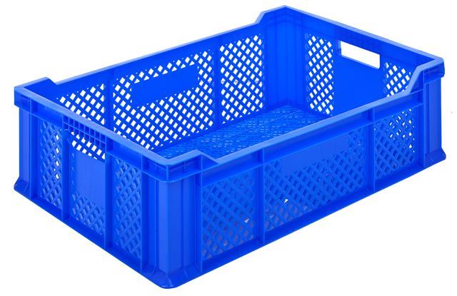 60x40x20 Perforated Plastic Crate with Terrace