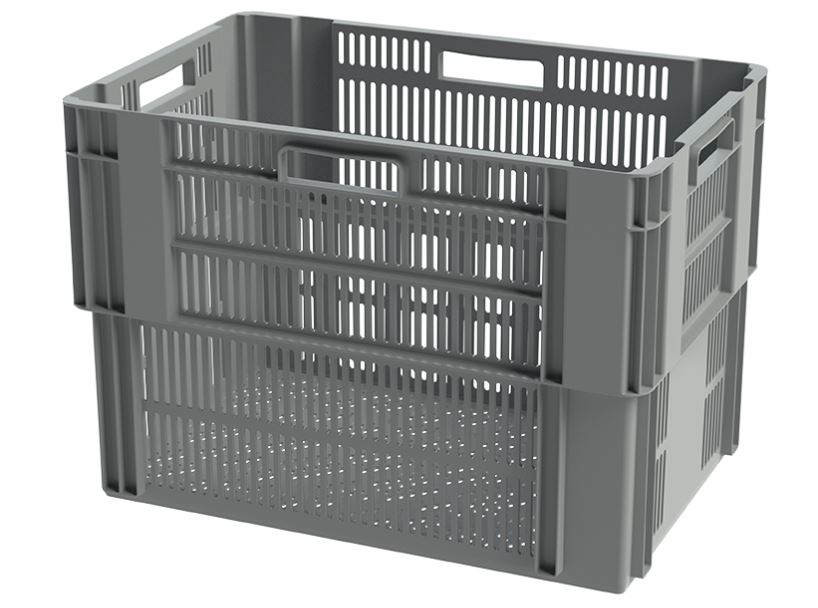 60x40x42 Stack and Nest Plastic Crate