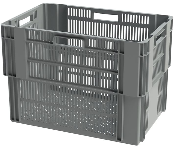 60x40x50 Stack and Nest Plastic Crate
